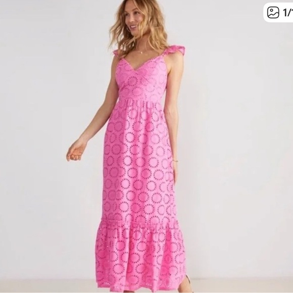 Vineyard Vines Dresses & Skirts - EUC Vineyard Vines Pink Eyelet Maxi Dress